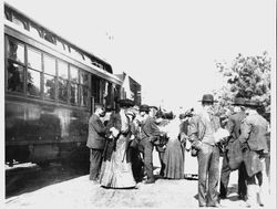 Mr. T. Lehman and the McNear family at the of opening of P&SR Railway in 1904