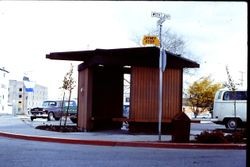 Jitney Stop at Weeks Way and McKinley Street in Sebastopol, California, 1977