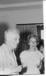 Anita Laton and an unidentified young woman in Berkeley, California, 1969