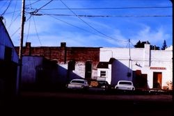 Rear of stores on Sebastopol's North Main Street, 1977
