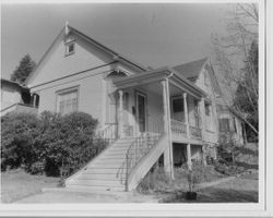 1900 Queen Anne Cottage house in the Bonnardel Addition, at 495-97 North Main Street, Sebastopol, California, 1993