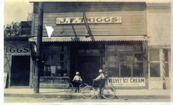 J. F. Triggs' expanded bike business at 226 and 238 South Main Street, Sebastopol, California, 1916