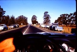 Off the freeway in Cotati, commuters' parking, 1970