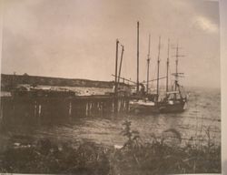 Fort Bragg Landing, Union Lumber Company wharf, Fort Bragg circa 1905