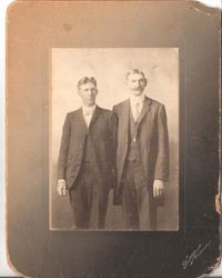 George Osborn and an unidentified man