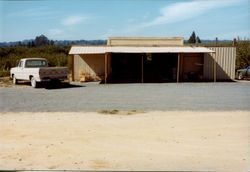 Don and Marcia Hallberg's fruit stand at 2401 Gravenstein Highway North, Sebastopol, California, 1975