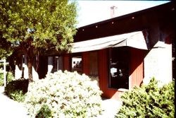 P&SR depot (and former Clarmark Flower shop) at 261 South Main Street just prior to the restoration of the depot as the West County Museum, October 1990