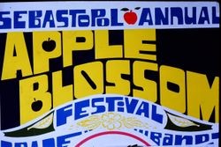 1970 Apple Blossom Festival sign