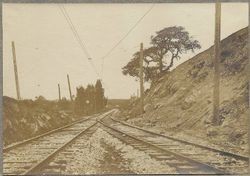 Petaluma & Santa Rosa electric tracks north from the Quarry, 1904