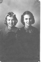 Connie and Edith Oehlmann, about 1940s