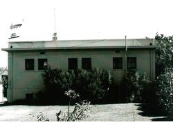 Sebastopol Carnegie library, located at 7140 Bodega Highway, corner of Bodega and North High Street--back view, north