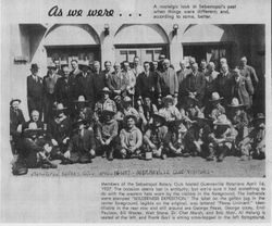 Sebastopol Rotary Club, April 16, 1937 and Rotarian guests from the Guerneville Rotary Club