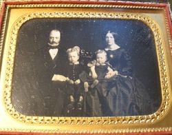 Portrait of an unidentified family, about 1870s?