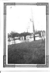 Flood waters at an unidentified location near the Laguna de Santa Rosa in Sebastopol, California, 1940s