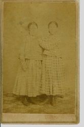 Minerva "Nerva" Ann Sullivan (m. Newell) and her sister Nancy Eleanor Sullivan (m. Crabtree), daughters of Isaac W. and Polly Sullivan early pioneers of Green Valley (Graton), circa 1860-1870s