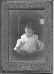 Unidentified child in a Victorian baby dress