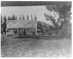 Back view of Jasper O'Farrell's O'Farrell Ranch (Analy Ranch) house in Freestone, California, 1908