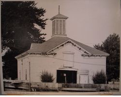 Two views of the carriage house at Watson Ranch on Pepper Road in Petaluma, California, 1976