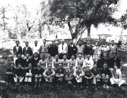 Analy Union High School 1925 yearbook photo of the all male "Block A Society"