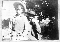 Young boys Will Roberts and John McFarland