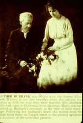 Luther Burbank and his second wife Elizabeth Waters Burbank, 1916