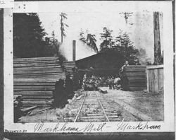 Markham Mill employees outside the Markham Mill, 1874