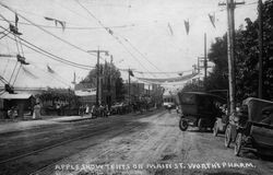 Gravenstein Apple Show tents on Main Street, Sebastopol, 1912
