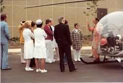 Helicopter evacuation training and instruction at Palm Drive Hospital