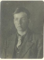 Unidentified young man from west Sonoma County, early 1900s