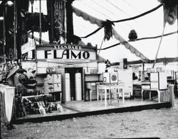 Gravenstein Apple Show display, 1930s of Standard Oil's Flamo propane products