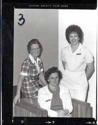 Unidentified staff at the Palm Drive Hospital service awards, 1984