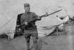 Karl Asman, about 1917 at Camp Kearny in San Diego