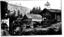 Scene of the town of Camp Meeker California near the Russian River