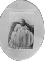 Bunni Cornelia E. Myers in a christening gown at 5 months old, May 10, 1907