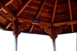 Construction of the gazebo at Brookhaven Park in Sebastopol, summer 1976