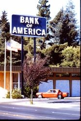 Bank of America sign, 201 North Main Street, Sebastopol, California, September 1970