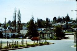 View looking west from Palm Drive Hospital, Sebastopol, California, 1970s