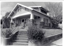 1910 Craftsman bungalow house in the Morris Addition, at 7202 Bodega Avenue, Sebastopol, California, 1993