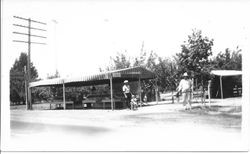 Rosebrook's roadside cherry stand at the farm of William and Leona Rosebrook at Mill Station Road in Sebastopol