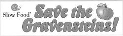 Slow Food's "Save the Gravensteins!" bumper sticker