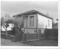 1900 hip roof cottage house in the Wightman Addition, at 741 Litchfield Avenue, Sebastopol, California, 1993