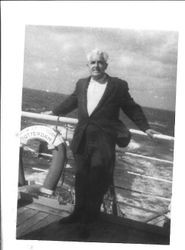 George F. Streckfus on the SS Rotterdam at sea, about 1959