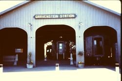 Gravenstein Station boxcar siding on Highway 12 in Sebastopol