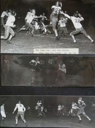 Analy High School Tigers football team of fall 1950--practice game between Analy Tigers and Petaluma