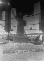 Circa 1930 Gravenstein Apple Show Pleasant Hill display of a lighthouse made of apples