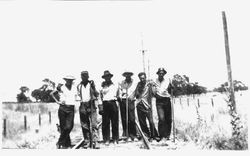 P&SR railway line crew in February, 1937 at work on the tracks