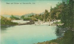 Dam and bridge at Guerneville, California on the Russian River