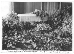 Casket & flowers at Donald F. Kingwell's funeral, May 1926