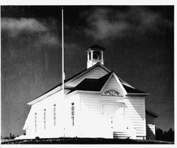 Freestone Schoolhouse following its restoration that began around 1973 by Gene Walker, T. Golden and J. Kidder