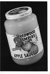 O. A. Hallberg & Sons Cannery products--Redwood Empire brand, Apple Sauce, 1950s